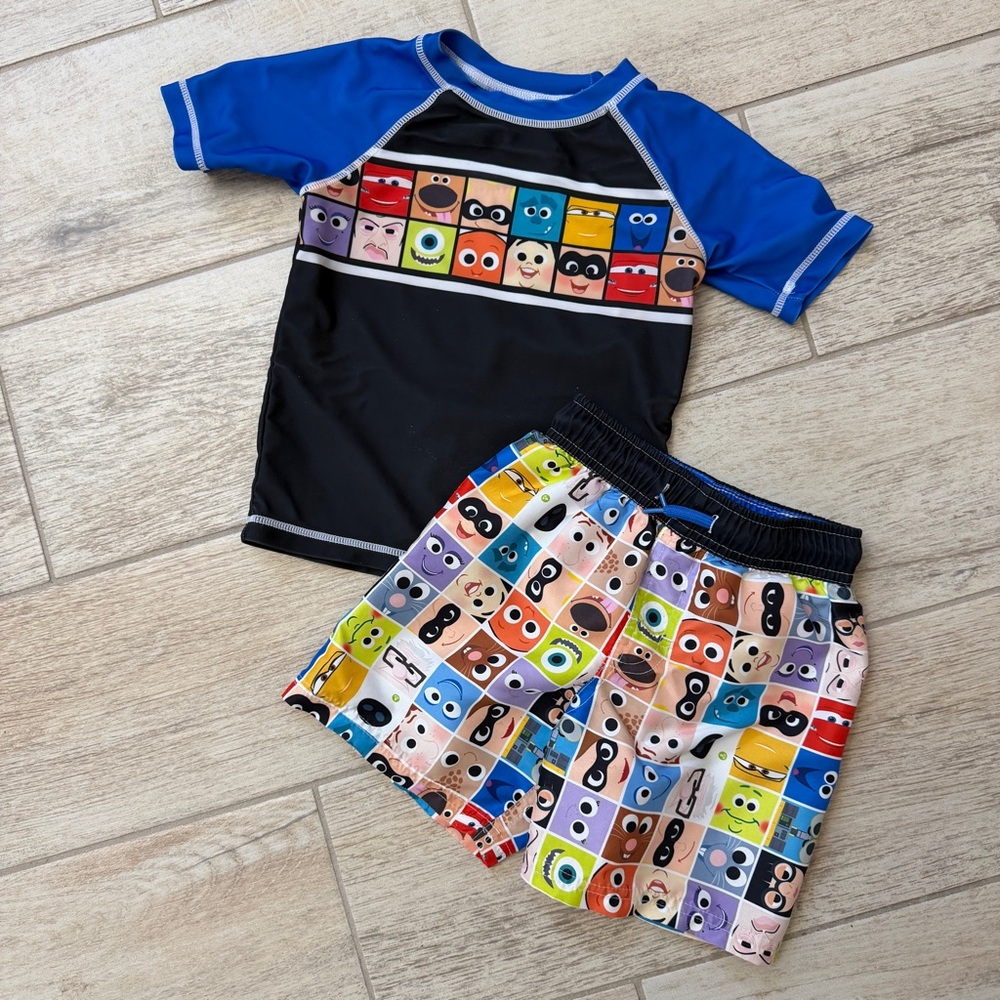 Disney Pixar Swim Set 3T EUC